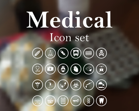 Medical icon set. vector illustration with mesh and without transparency.のイラスト素材