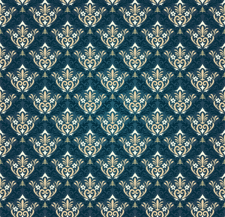Colorful  seamless damask ornate  patternのイラスト素材