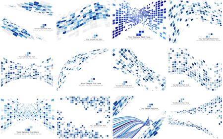 Set of Checkered Backgrounds With Text Spaceのイラスト素材