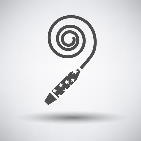 Party whistle icon on gray background with round shadow. のイラスト素材