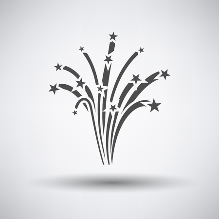 Fireworks icon on gray background with round shadow. のイラスト素材