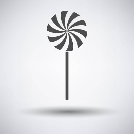 Stick candy icon on gray background with round shadow. のイラスト素材