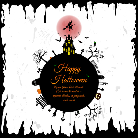 Happy Halloween Greeting Card. のイラスト素材