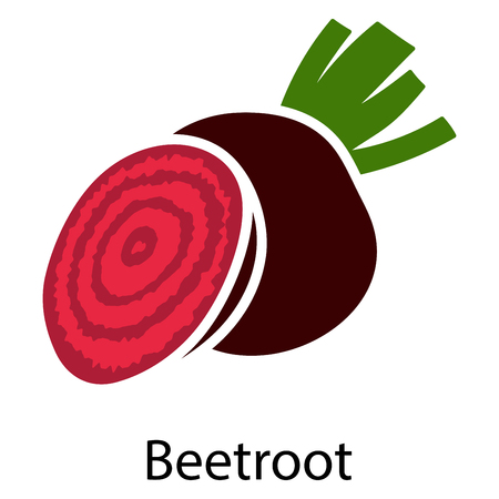 Beetroot icon on white background. Vector illustration.のイラスト素材
