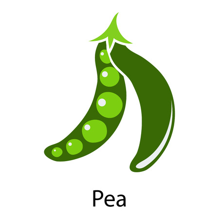 Pea icon on white background. Vector illustration.のイラスト素材
