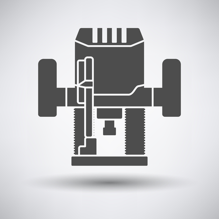 Plunger milling cutter icon on gray background with round shadow. Vector illustration.のイラスト素材