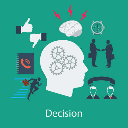 Business flat design in UI colors. Vector illustration.のイラスト素材