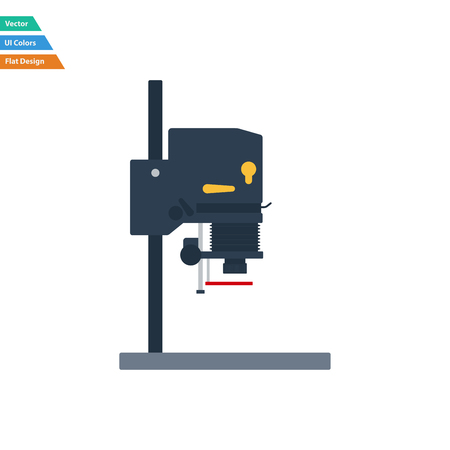 Flat design icon of photo enlarger in ui colors. Vector illustration.のイラスト素材