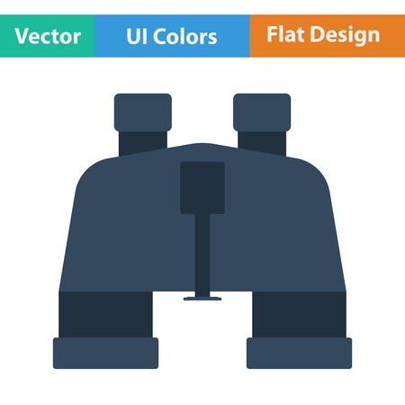 Flat design icon of binoculars in ui colors. Vector illustration.のイラスト素材