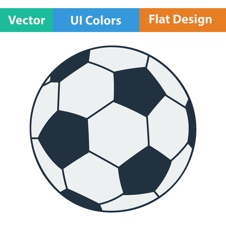 Flat design icon of football ball in ui colors. Vector illustration.のイラスト素材