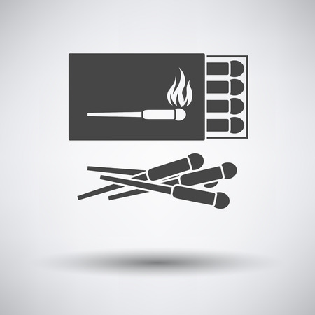 Match box  icon on gray background with round shadow. Vector illustration.のイラスト素材