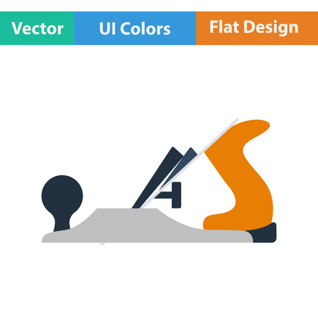 Flat design icon of jack-plane in ui colors. Vector illustration.のイラスト素材