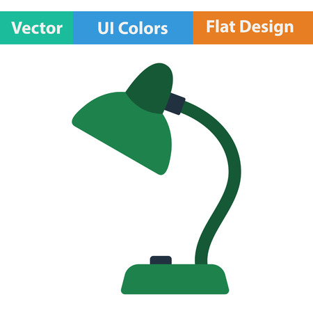 Flat design icon of Lamp  in ui colors. Vector illustration.のイラスト素材