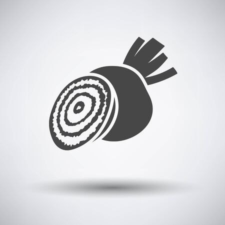 Beetroot  icon on gray background with round shadow. Vector illustration.のイラスト素材