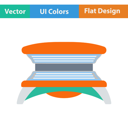 Flat design icon of Solarium in ui colors. Vector illustration.のイラスト素材