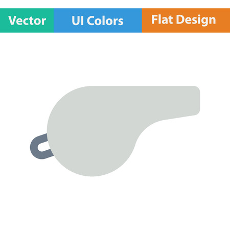 Whistle icon. Flat design. Vector illustration.のイラスト素材