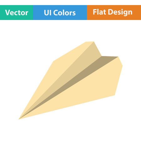 Paper plane icon. Flat design. Vector illustration.のイラスト素材
