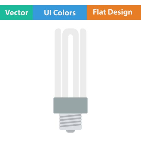Energy saving light bulb icon. Flat design. Vector illustration.のイラスト素材