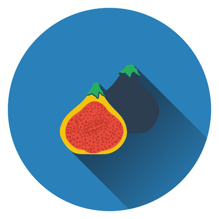 Fig fruit icon. Flat design. Vector illustration.のイラスト素材
