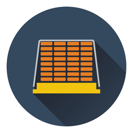 Icon of construction pallet . Flat design. Vector illustration.のイラスト素材