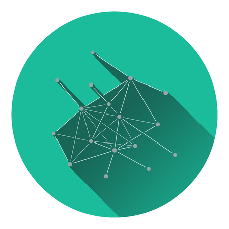 Connection net icon. Flat design. Vector illustration.のイラスト素材