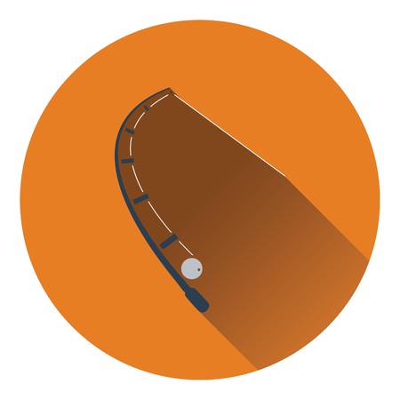 Icon of curved fishing tackle. Flat design. Vector illustration.のイラスト素材