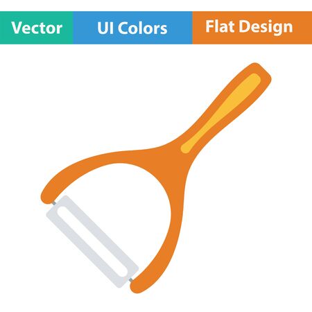 Vegetable peeler icon. Flat design. Vector illustration.のイラスト素材