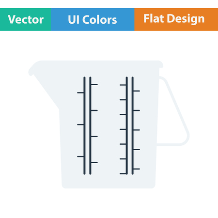 Measure glass icon. Flat design. Vector illustration.のイラスト素材