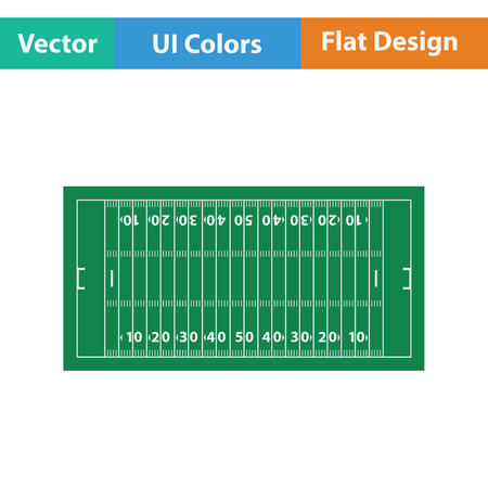 American football field mark icon. Flat color design. Vector illustration.のイラスト素材