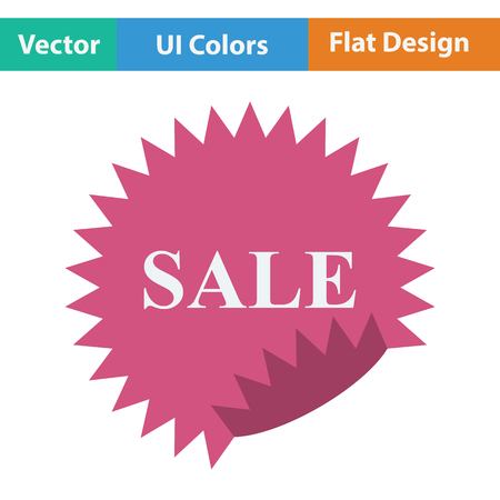 Sale tag icon. Flat design. Vector illustration.のイラスト素材