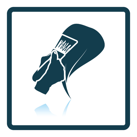 Painting hair icon. Shadow reflection design. Vector illustration.のイラスト素材