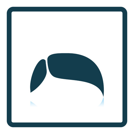 Men's hairstyle icon. Shadow reflection design. Vector illustration.のイラスト素材