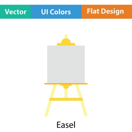 Easel icon. Flat color design. Vector illustration.のイラスト素材