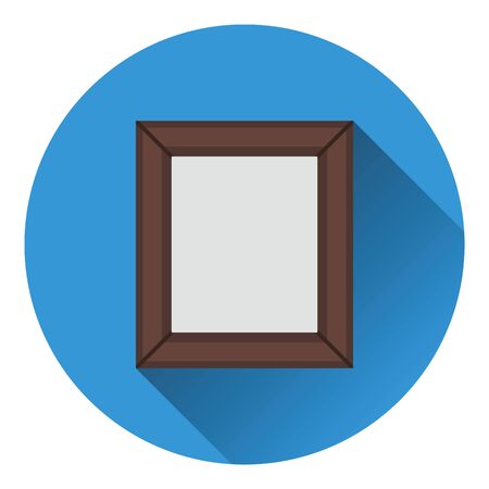Picture frame icon. Flat color design. Vector illustration.のイラスト素材