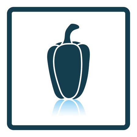 Pepper icon. Shadow reflection design. Vector illustration.のイラスト素材