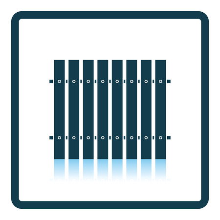 Icon of Construction fence . Shadow reflection design. Vector illustration.のイラスト素材