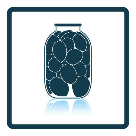 Canned tomatoes icon. Shadow reflection design. Vector illustration.のイラスト素材