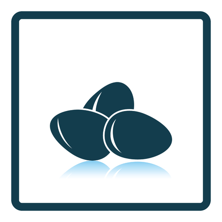 Eggs icon. Shadow reflection design. Vector illustration.のイラスト素材