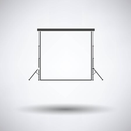 Icon of studio photo background on gray background, round shadow. Vector illustration.のイラスト素材