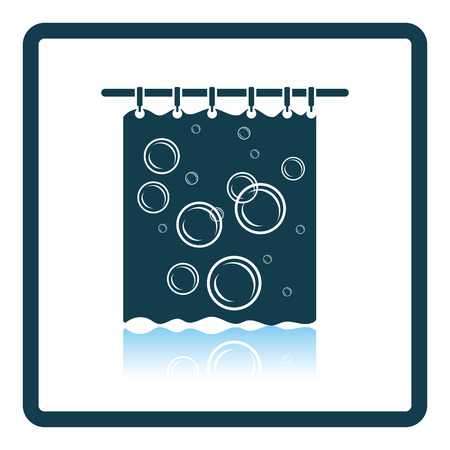 Bath curtain icon. Shadow reflection design. Vector illustration.のイラスト素材