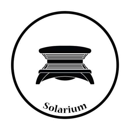 Icon of Solarium. Thin circle design. Vector illustration.のイラスト素材
