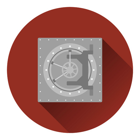 Safe icon. Flat color design. Vector illustration.のイラスト素材