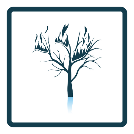 Wildfire icon. Shadow reflection design. Vector illustration.のイラスト素材