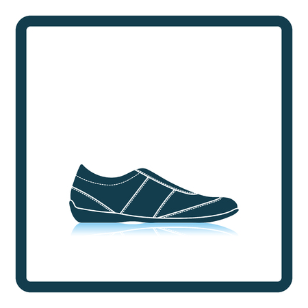 Man casual shoe icon. Shadow reflection design. Vector illustration.のイラスト素材