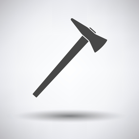 Fire axe icon on gray background with round shadow. Vector illustration.のイラスト素材