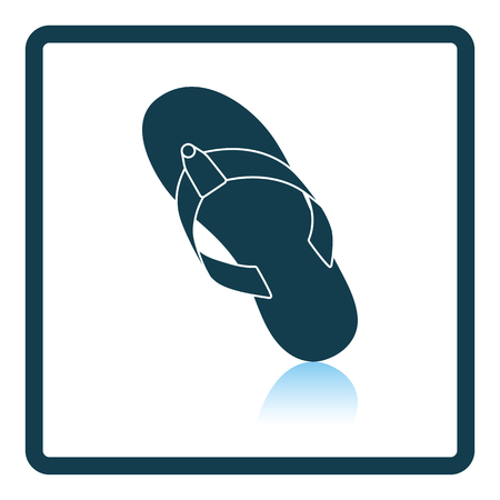 Flip flop icon. Shadow reflection design. Vector illustration.のイラスト素材