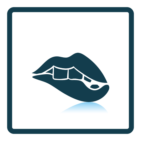 Sexy lips icon. Shadow reflection design. Vector illustration.のイラスト素材