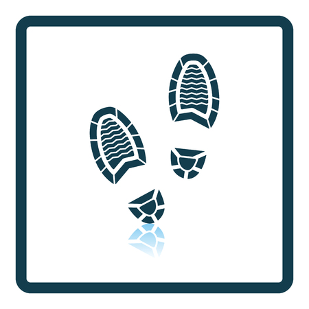 Man footprint icon. Shadow reflection design. Vector illustration.のイラスト素材