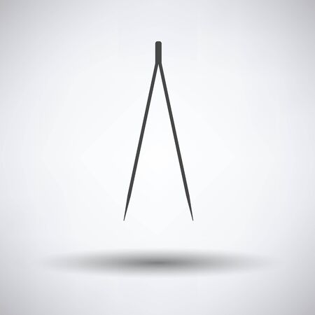 Electric tweezers icon on gray background with round shadow. Vector illustration.のイラスト素材