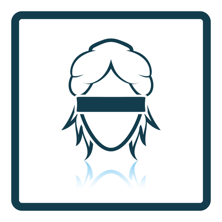 Femida head icon. Shadow reflection design. Vector illustration.のイラスト素材
